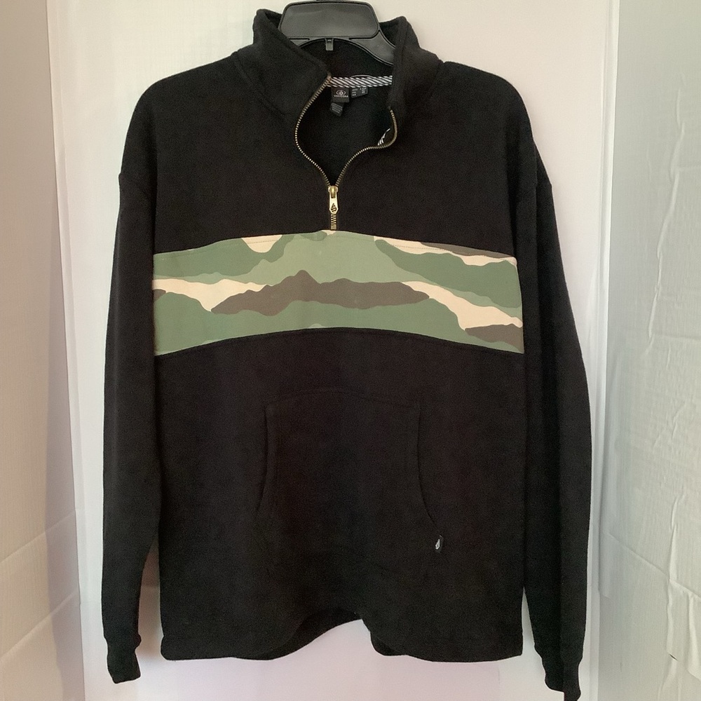 VOLCOM STONE STACKED MOCK NECK HOODIE SZ LARGE NWT